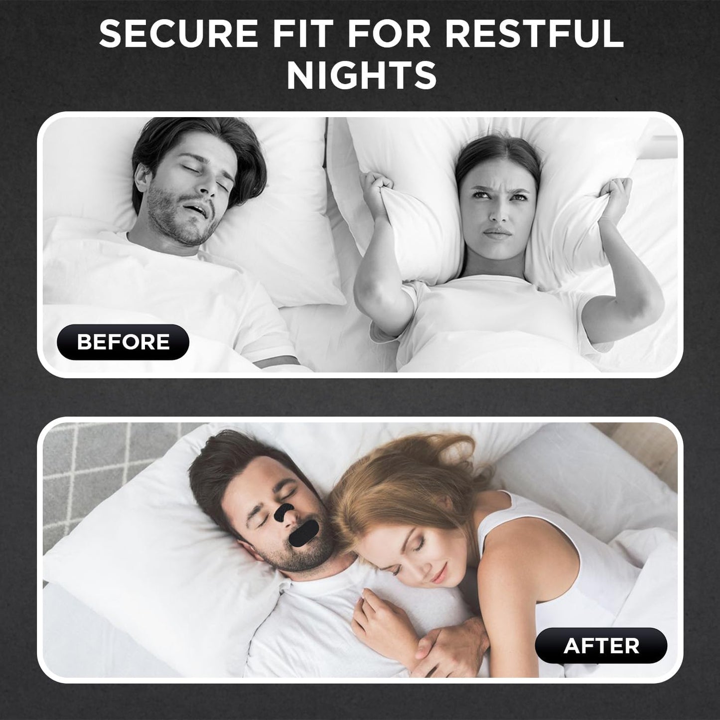 70PCS Mouth Tape & Nasal Strips | Mouth Tape for Sleeping Sleep Mouth Tape | Anti-Snoring Mouth Tape for Sleeping Men & Women Sleep Tape Reduce Mouth Snoring with Nasal Strips